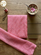 Rose Pink Embroidered Cotton Kurti with Dupatta